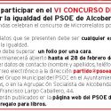 EL PSOE DE ALCOBENDAS CONVOCA LA VIª EDICIÓN DEL CONCURSO DE MICRORRELATOS POR LA IGUALDAD 🗓