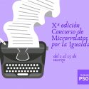 Convocada La Xª Edición De Microrrelatos Por La Igualdad